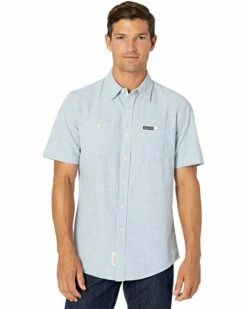 U.S. POLO ASSN. Shirts & Tops Short Sleeve Slim Fit Tab Two-Pocket Woven Shirt