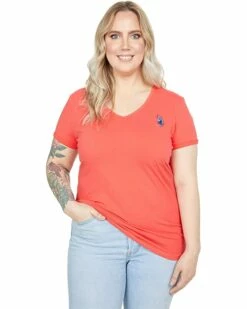 U.S. POLO ASSN. Shirts & Tops Tonal Scallop V-Neck Tee