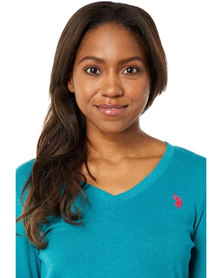 U.S. POLO ASSN. Shirts & Tops Long Sleeve V-Neck Heathered Tee 5 U.S. POLO ASSN. Shirts & Tops Long Sleeve V-Neck Heathered Tee - Image 3