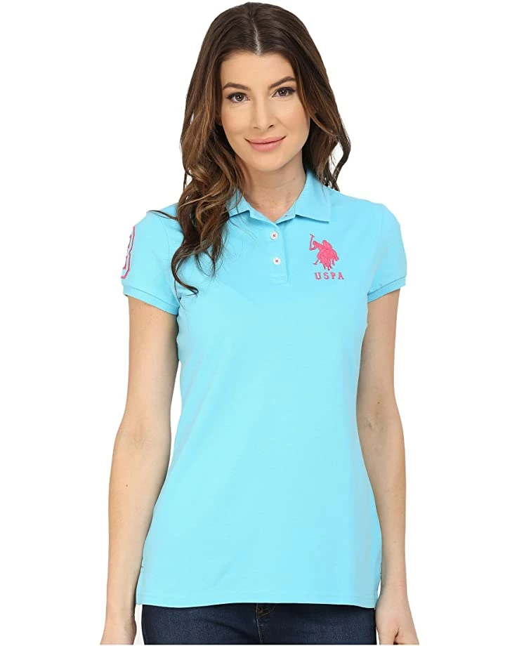 U.S. POLO ASSN. Shirts & Tops Neon Logos Short Sleeve Polo Shirt 3 U.S. POLO ASSN. Shirts & Tops Neon Logos Short Sleeve Polo Shirt