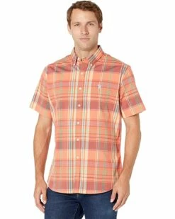 U.S. POLO ASSN. Shirts & Tops Short Sleeve Solid Oxford Stretch Poplin Shirt