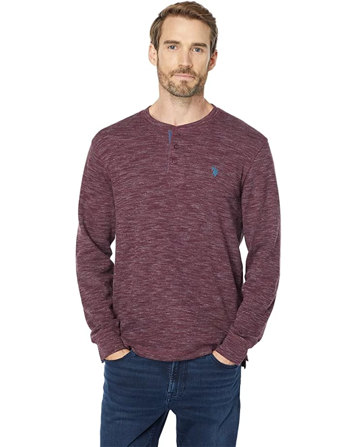 U.S. POLO ASSN. Shirts & Tops Long Sleeve Space Dye Thermal Henley 7 U.S. POLO ASSN. Shirts & Tops Long Sleeve Space Dye Thermal Henley - Image 5