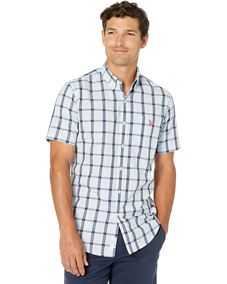 U.S. POLO ASSN. Shirts & Tops Short Sleeve Three-Color Plaid Woven Shirt 10 U.S. POLO ASSN. Shirts & Tops Short Sleeve Three-Color Plaid Woven Shirt - Image 8