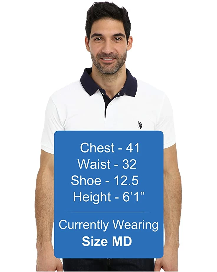 U.S. POLO ASSN. Shirts & Tops Slim Fit Solid Pique Polo w/ Contrast Color Striped Under Collar 7 U.S. POLO ASSN. Shirts & Tops Slim Fit Solid Pique Polo w/ Contrast Color Striped Under Collar - Image 5
