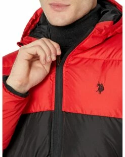 U.S. POLO ASSN. Coats & Outerwear Color-Blocked Padded Puffer -Valentino Garavani Sales Shop 81vJWrOQU5L. AC SR736920