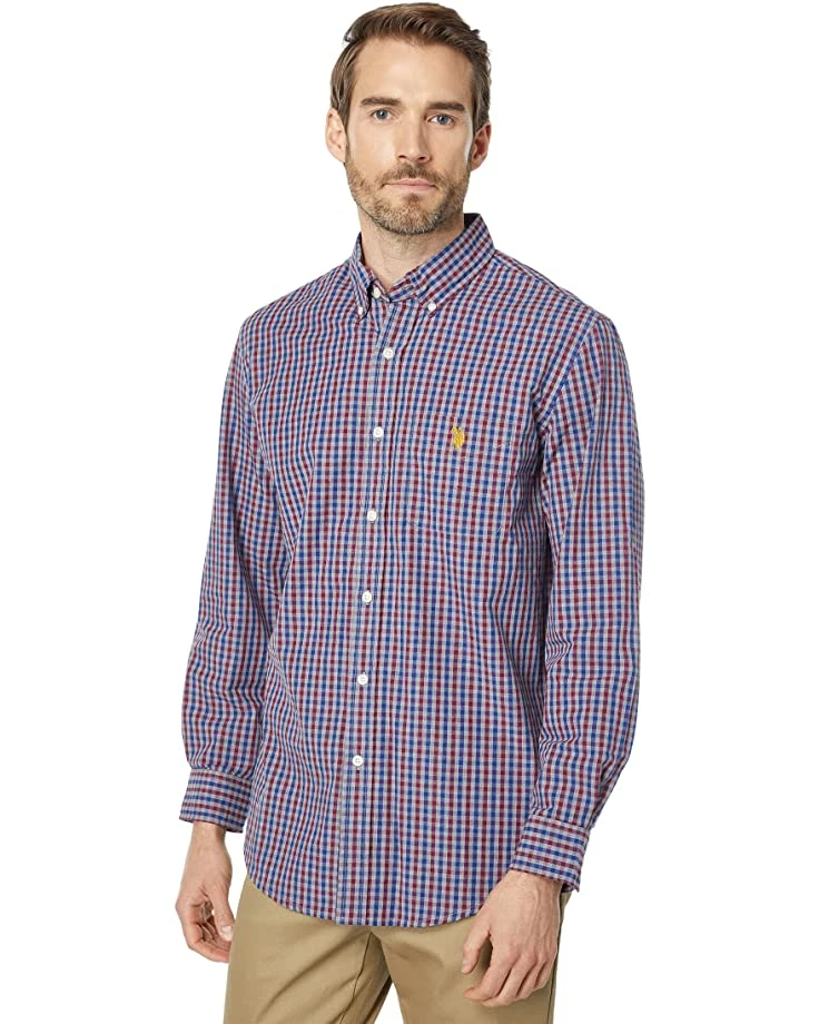 U.S. POLO ASSN. Shirts & Tops Long Sleeve Classic Fit Gingham Plaid Heathered Woven Shirt 3 U.S. POLO ASSN. Shirts & Tops Long Sleeve Classic Fit Gingham Plaid Heathered Woven Shirt