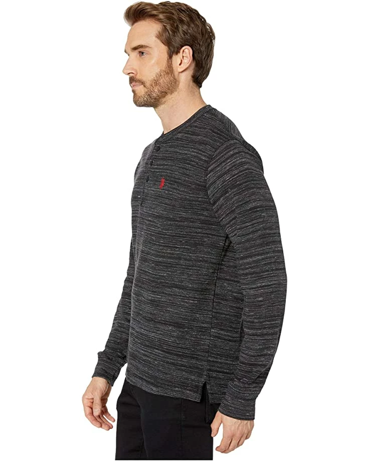 U.S. POLO ASSN. Shirts & Tops Space Dye Thermal Henley 4 U.S. POLO ASSN. Shirts & Tops Space Dye Thermal Henley - Image 2