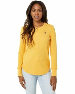 U.S. POLO ASSN. Shirts & Tops Long Sleeve Thermal Henley Top -Valentino Garavani Sales Shop 81zFKqWcTCL. AC SR736920