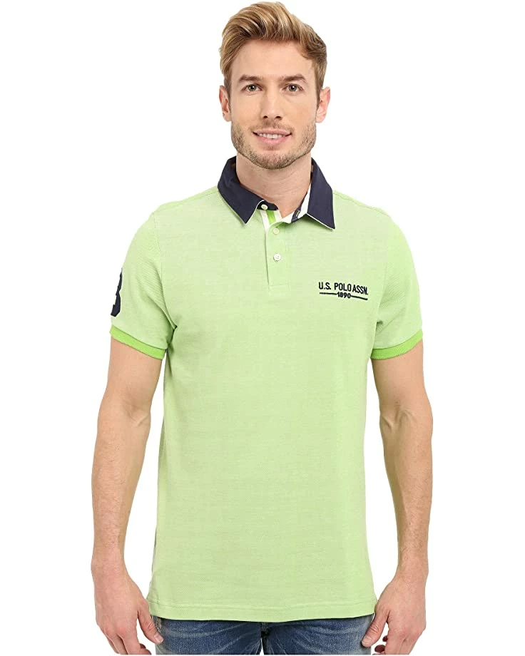 U.S. POLO ASSN. Shirts & Tops Solid Pique Polo Shirt w/ Contrast Collar 3 U.S. POLO ASSN. Shirts & Tops Solid Pique Polo Shirt w/ Contrast Collar