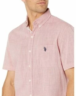 U.S. POLO ASSN. Shirts & Tops Short Sleeve Horizontal Stripe Dobby Woven Shirt -Valentino Garavani Sales Shop 914Sp0yr1iL. AC SR736920