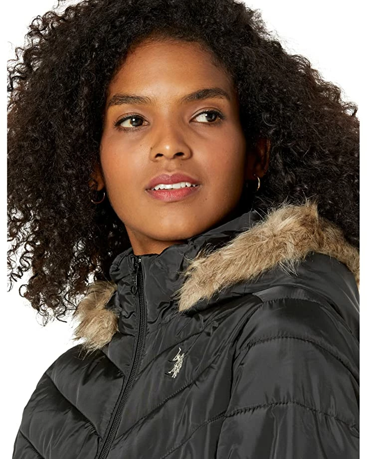 U.S. POLO ASSN. Coats & Outerwear Faux Fur Trim Hood Puffer 5 U.S. POLO ASSN. Coats & Outerwear Faux Fur Trim Hood Puffer - Image 3