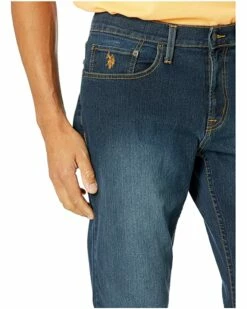 U.S. POLO ASSN. Slim Straight Stretch Five-Pocket Denim Jeans in Blue -Valentino Garavani Sales Shop 9170oarrAvS. AC SR736920