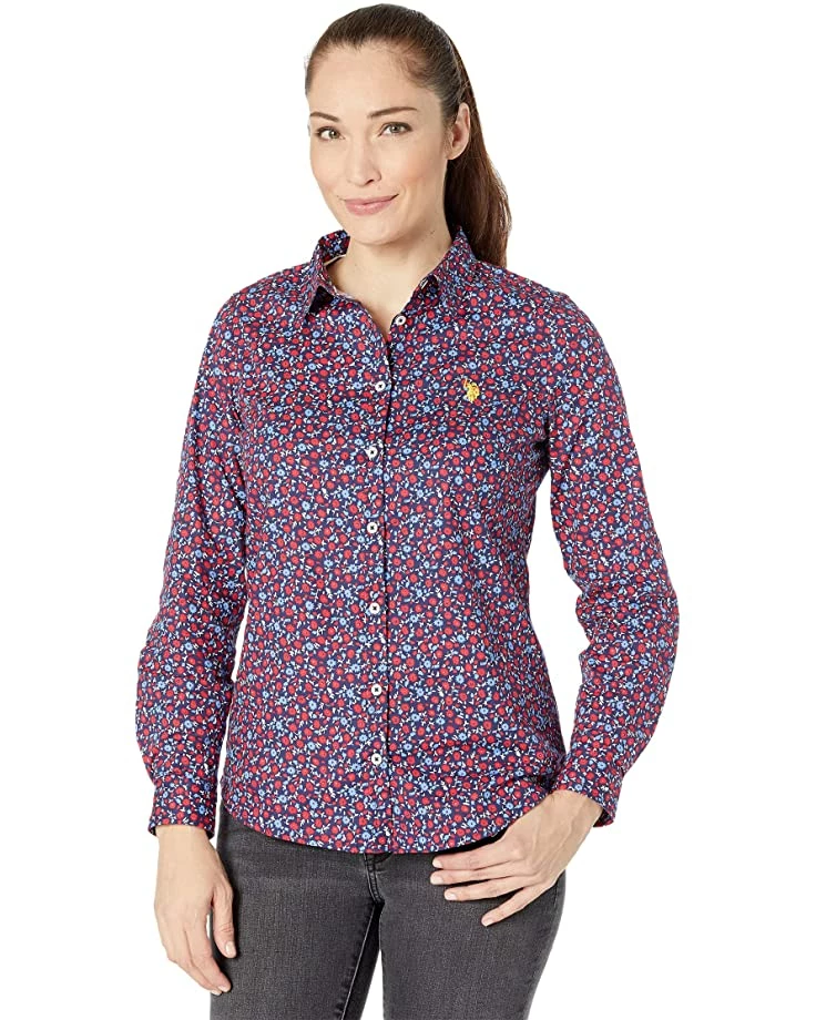 U.S. POLO ASSN. Shirts & Tops Long Sleeve Floral Print Stretch Poplin Shirt 3 U.S. POLO ASSN. Shirts & Tops Long Sleeve Floral Print Stretch Poplin Shirt