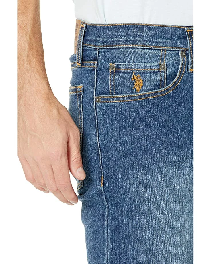 U.S. POLO ASSN. Stretch Slim Straight Five-Pocket Denim Jeans in Blue Medium Enzyme 5 U.S. POLO ASSN. Stretch Slim Straight Five-Pocket Denim Jeans in Blue Medium Enzyme - Image 3