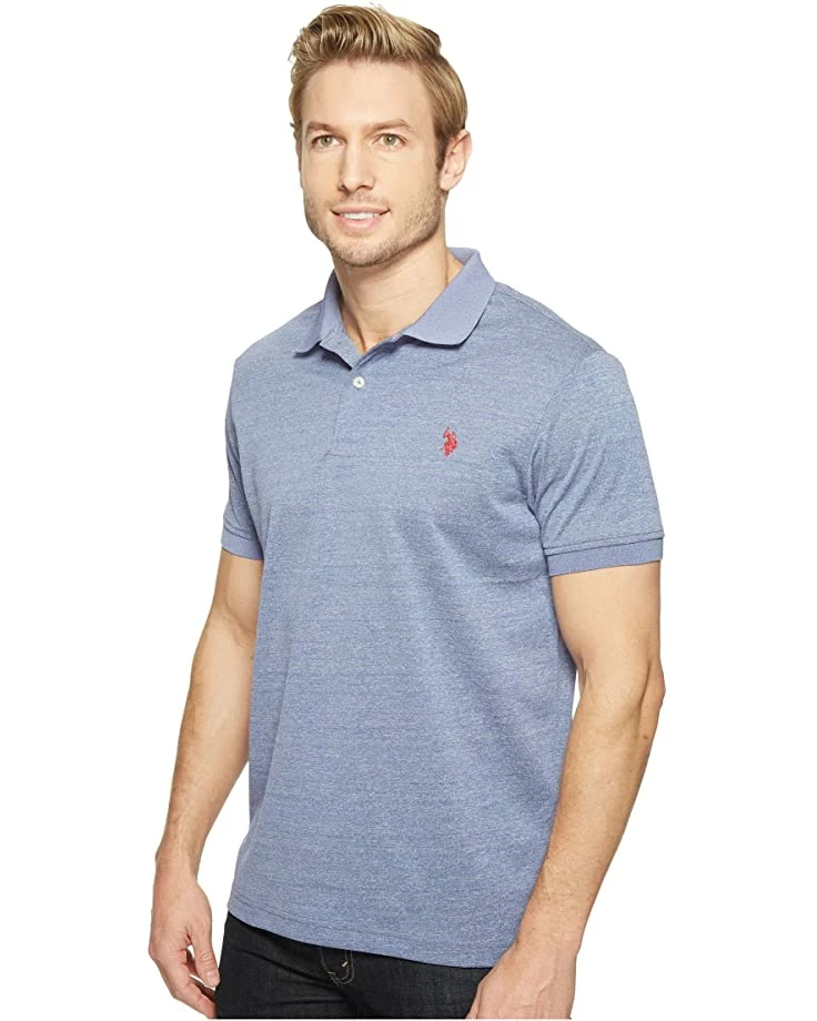 U.S. POLO ASSN. Shirts & Tops Polyester Heather Pique Polo Shirt 4 U.S. POLO ASSN. Shirts & Tops Polyester Heather Pique Polo Shirt - Image 2