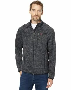 U.S. POLO ASSN. Coats & Outerwear Space Dye Zip Front Sweater Fleece