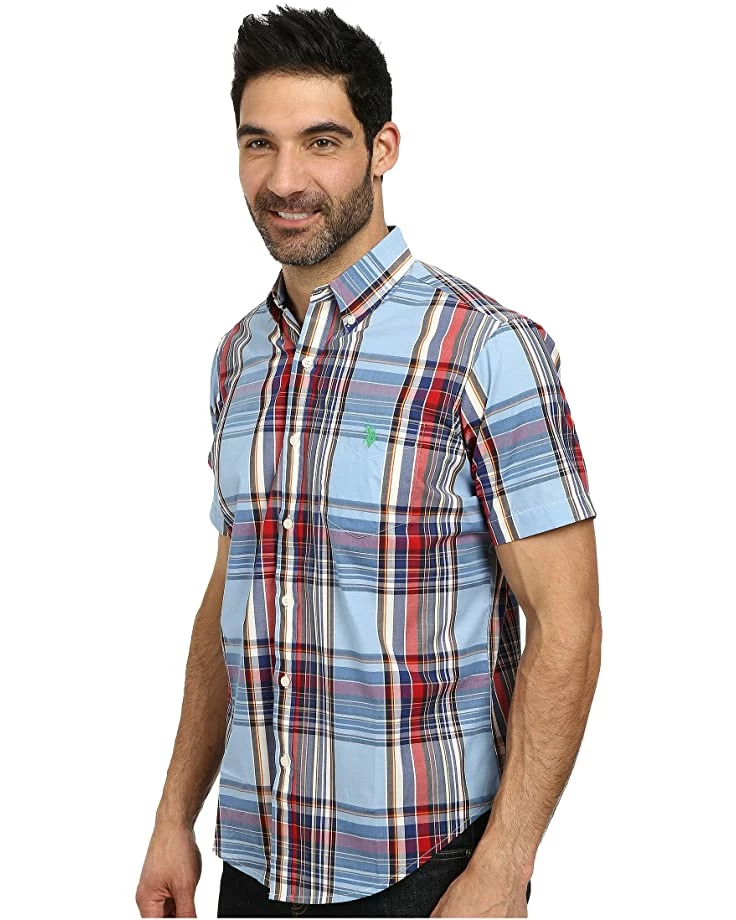 U.S. POLO ASSN. Shirts & Tops Short Sleece Poplin Plaid Shirt 4 U.S. POLO ASSN. Shirts & Tops Short Sleece Poplin Plaid Shirt - Image 2