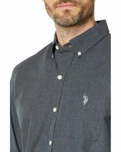 U.S. POLO ASSN. Shirts & Tops Long Sleeve Classic Fit Solid Heathered Woven Shirt 8 U.S. POLO ASSN. Shirts & Tops Long Sleeve Classic Fit Solid Heathered Woven Shirt -Valentino Garavani Sales Shop 91aIUvRJ0qL. AC SR736920