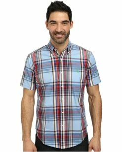 Valentino Garavani Sales Shop 16 U.S. POLO ASSN. Shirts & Tops Short Sleece Poplin Plaid Shirt