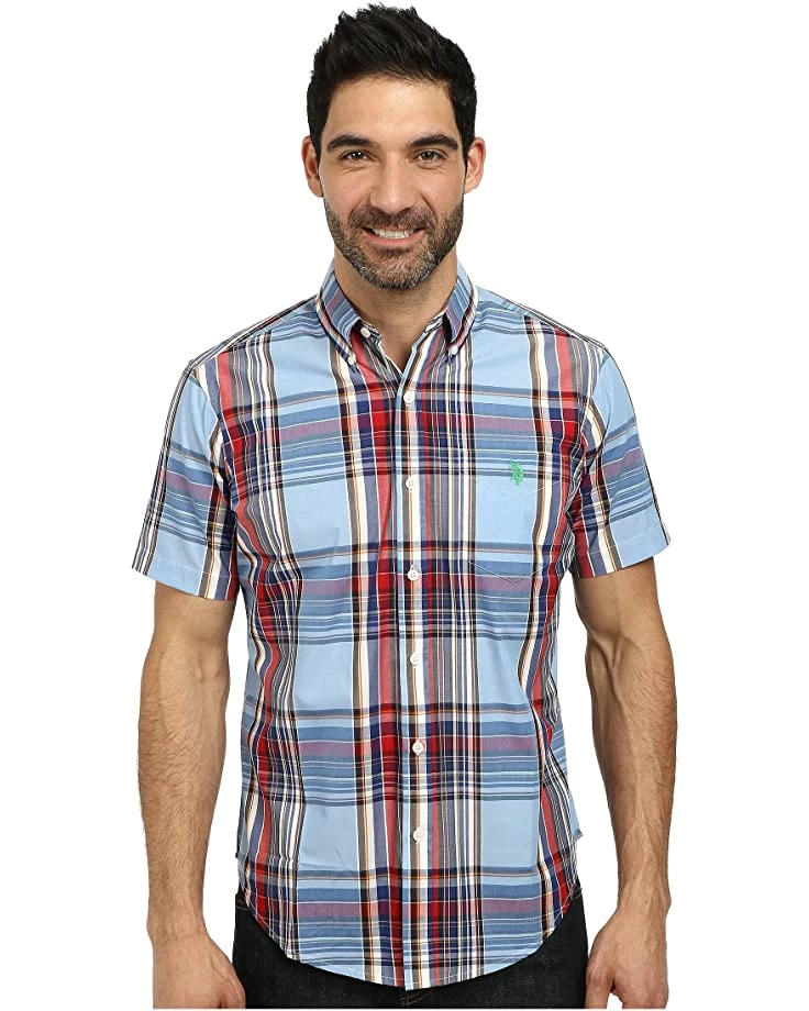 U.S. POLO ASSN. Shirts & Tops Short Sleece Poplin Plaid Shirt 3 U.S. POLO ASSN. Shirts & Tops Short Sleece Poplin Plaid Shirt