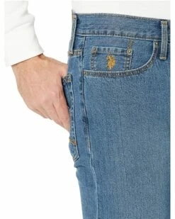 U.S. POLO ASSN. Slim Straight Five-Pocket Jeans in Blue Denim 8 U.S. POLO ASSN. Slim Straight Five-Pocket Jeans in Blue Denim -Valentino Garavani Sales Shop 91es1NGx0HL. AC SR736920